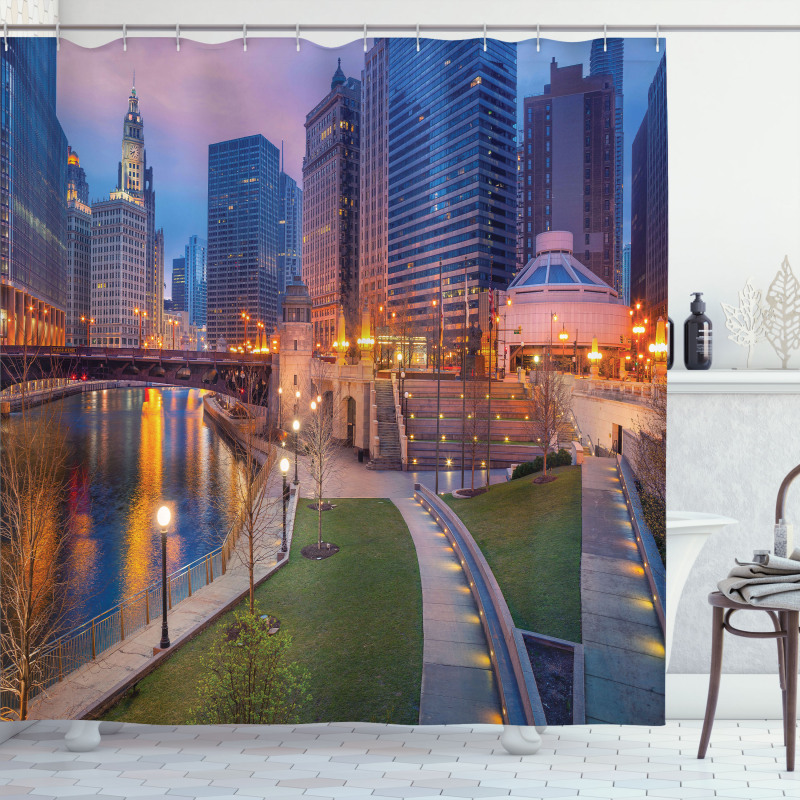 Cityscape Urban Shower Curtain