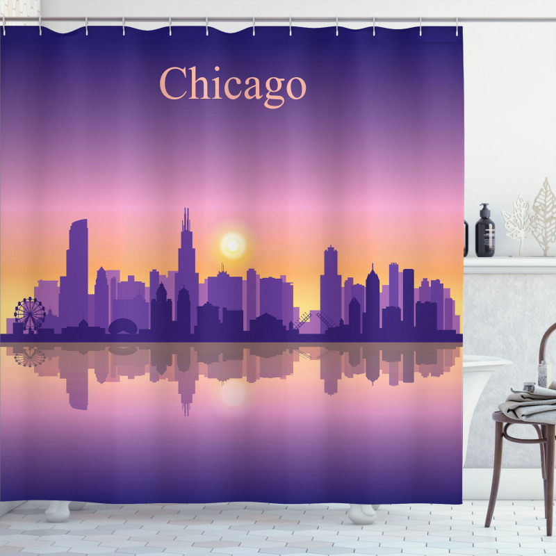 Illinois Sunset Shower Curtain