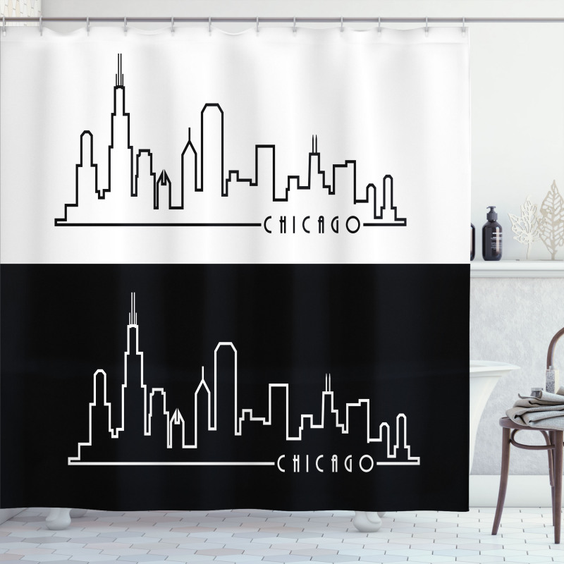 Minimalist City Shower Curtain