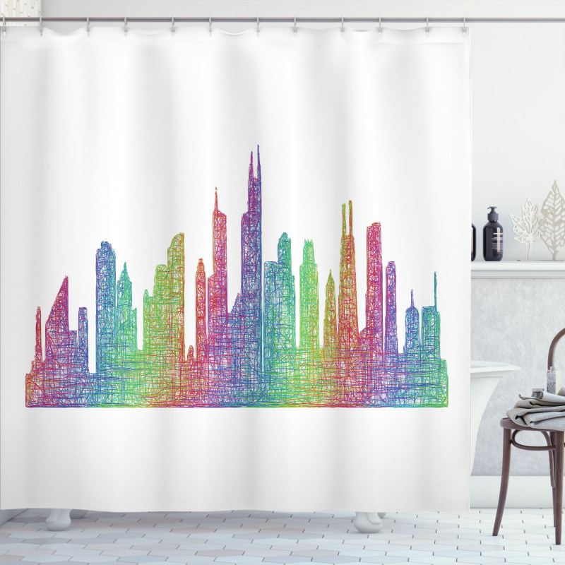 Abstract Scene Shower Curtain