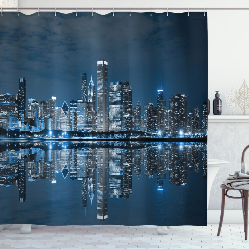 Sleeping City Shower Curtain