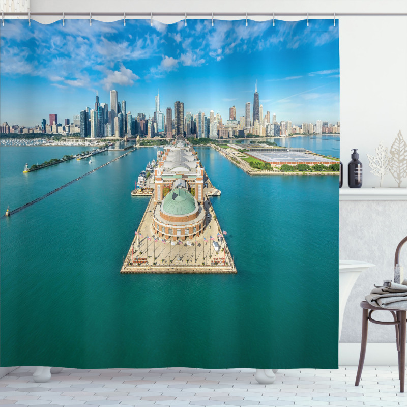 Navy Pier City Shower Curtain