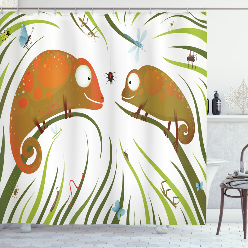 Insect World Design Shower Curtain