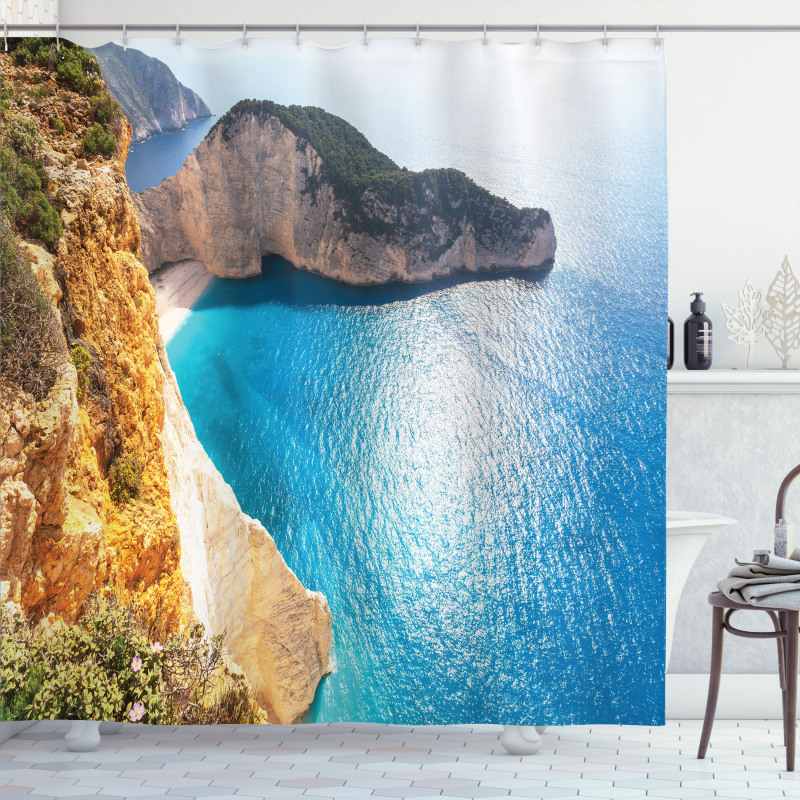 Zakynthos Island Coast Shower Curtain