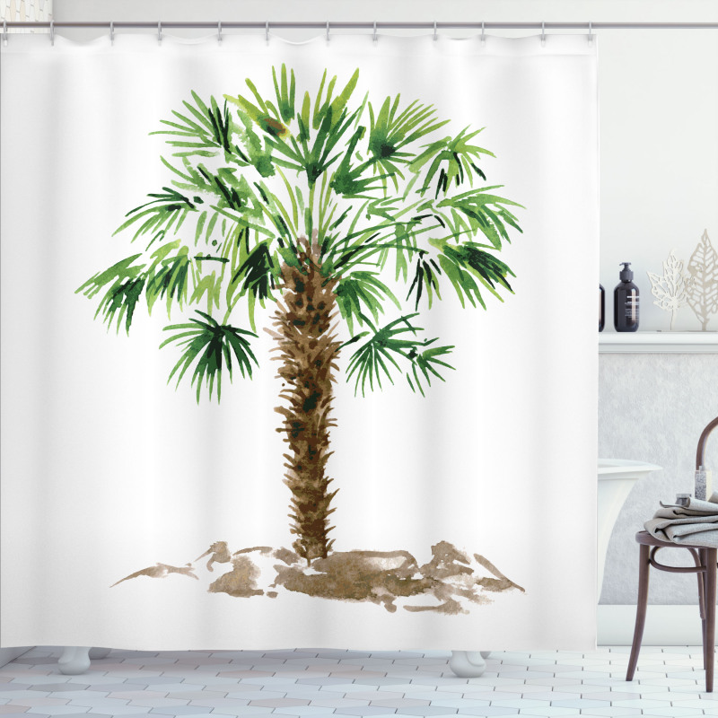 Hawaiian Palm Tree Shower Curtain