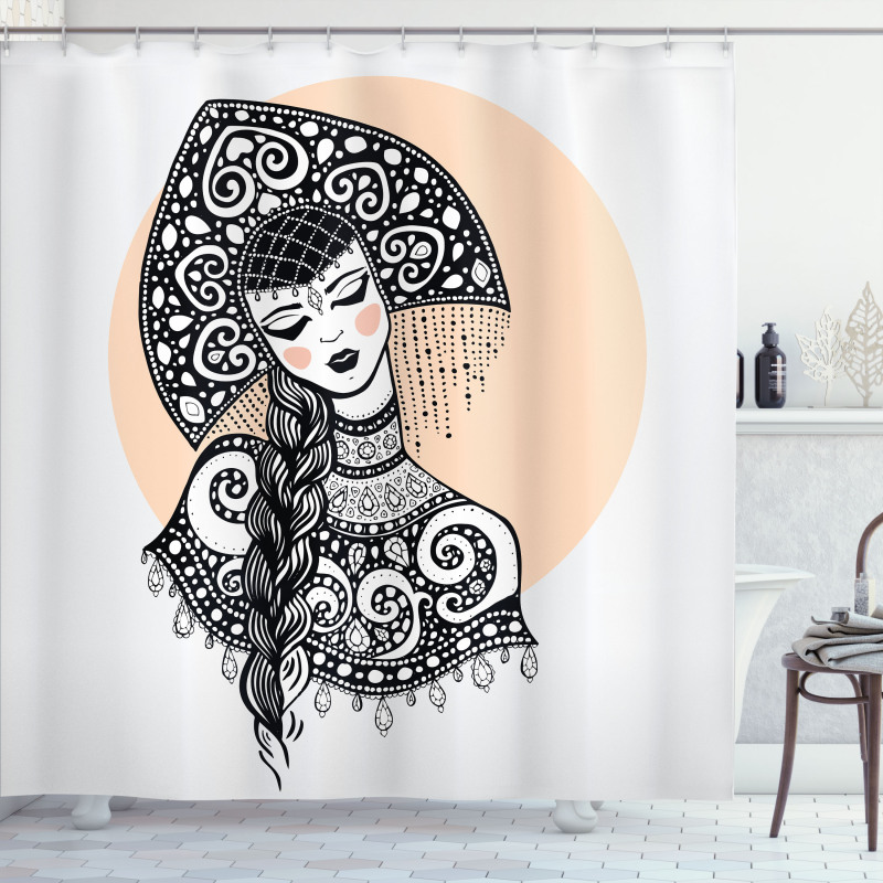 Slavic Woman Shower Curtain