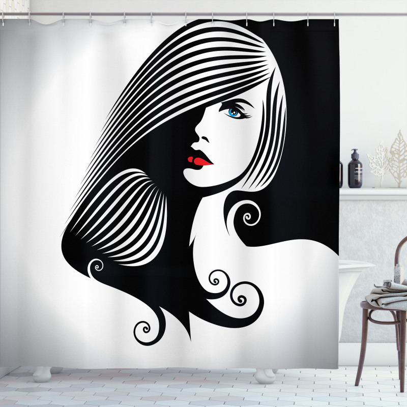 Abstract Glamor Woman Shower Curtain