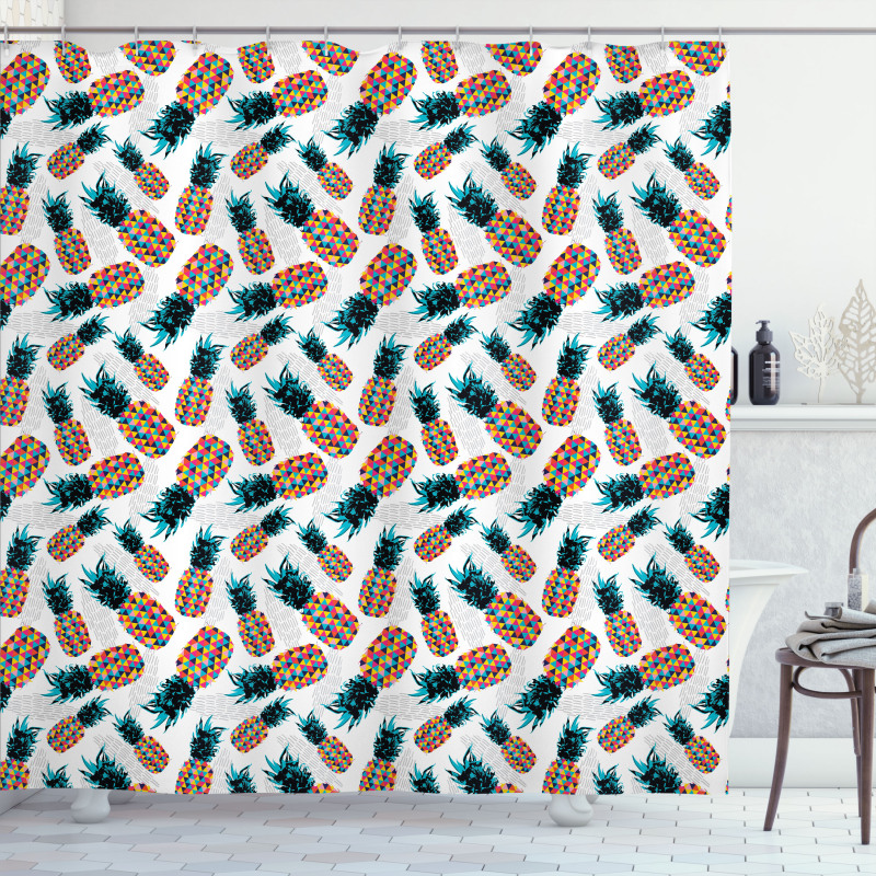 Hipster Pineapples Shower Curtain