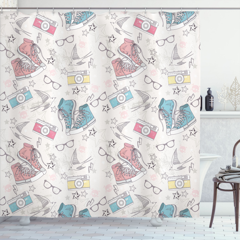 Grunge Teen Accessories Shower Curtain