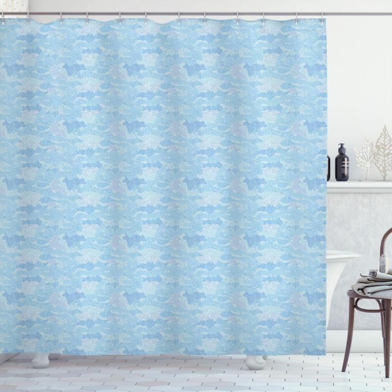 Cloudy Sky Chinese Shower Curtain