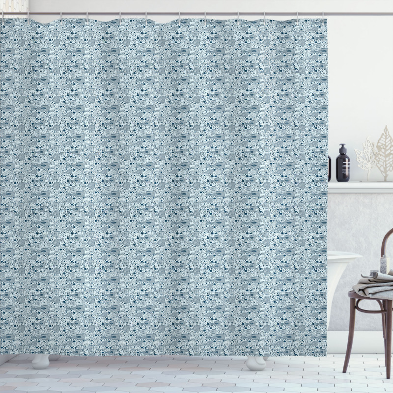 Fishes and Bubbles Shower Curtain