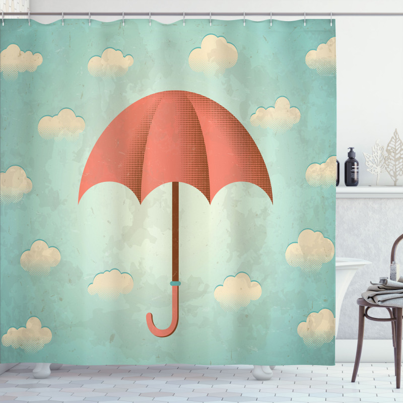 Vintage Cloudy Sky Shower Curtain