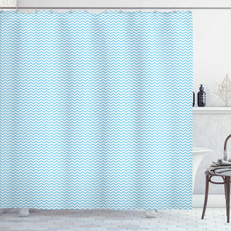 Striped Tile Design Shower Curtain