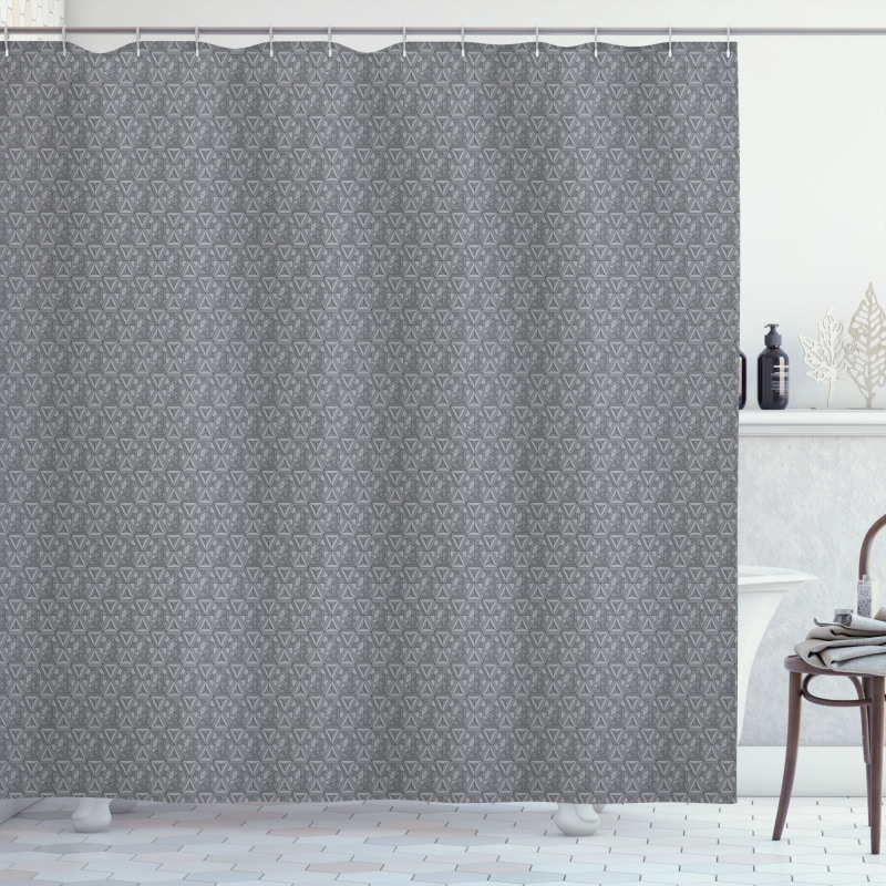 Hexagons and Triangles Shower Curtain