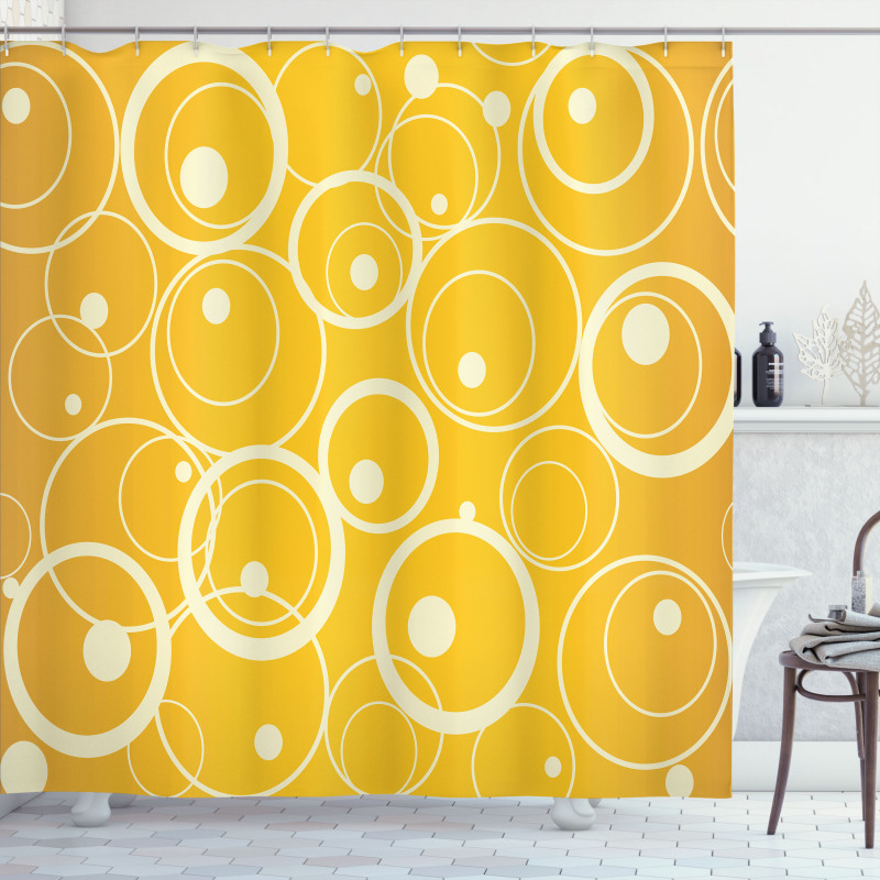 Circles and Dots Shower Curtain