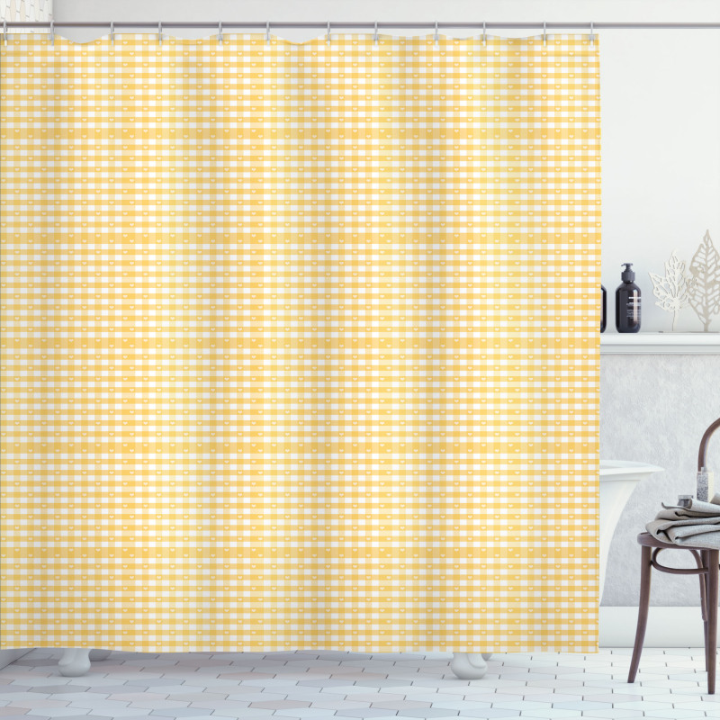 Gingham Pattern Shower Curtain