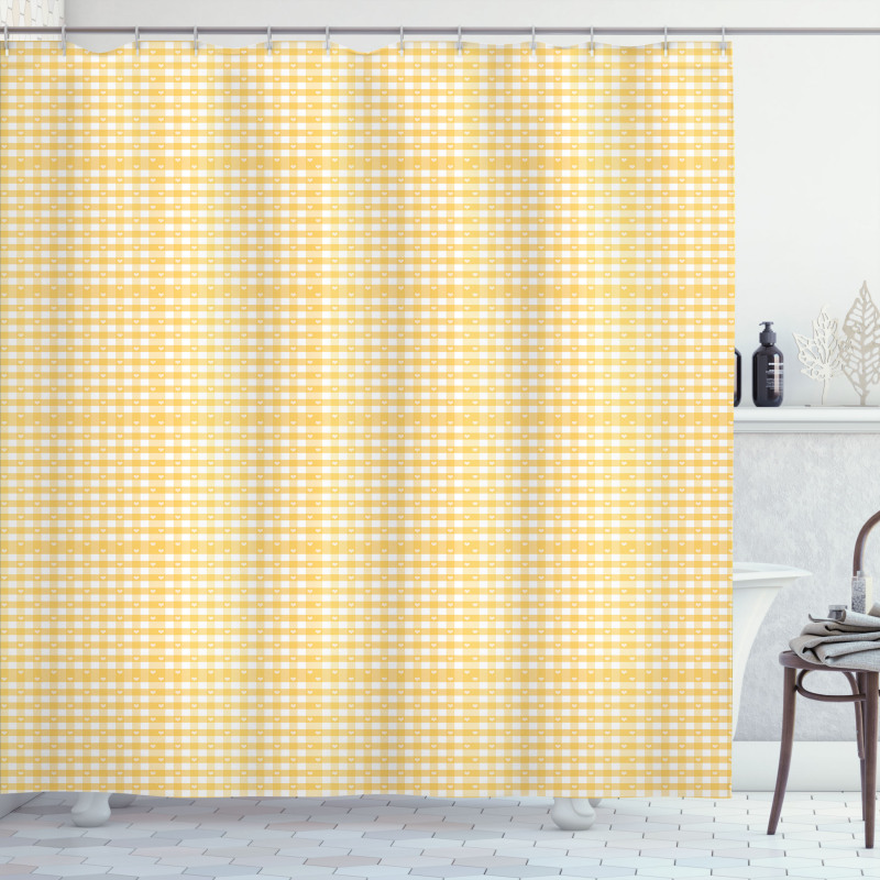 Gingham Pattern Shower Curtain