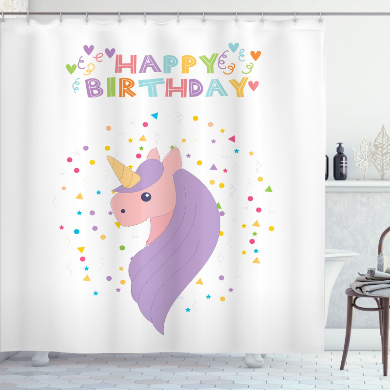 Doodle Birthday Shower Curtain