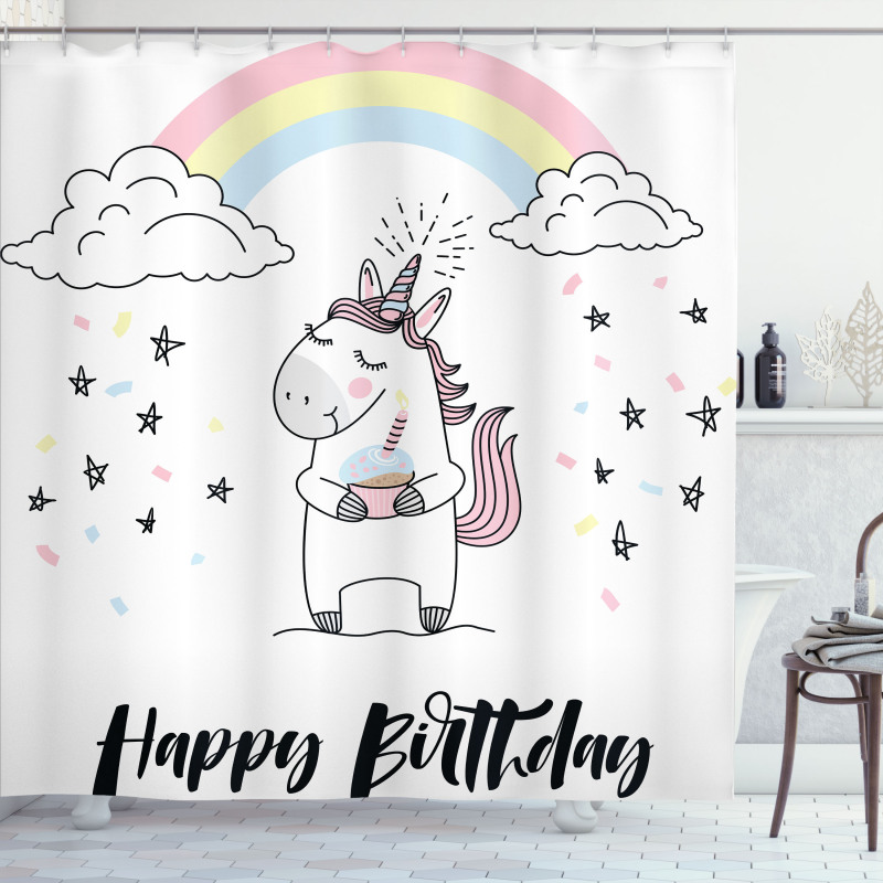 Cheerful Birthday Shower Curtain