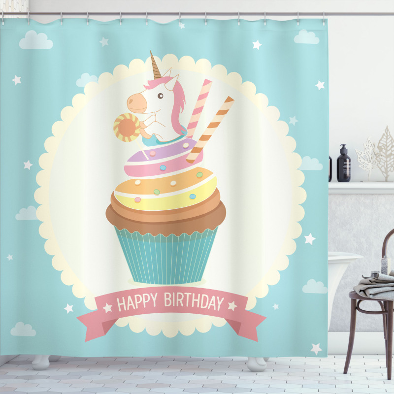 Fairy Cupcake Shower Curtain