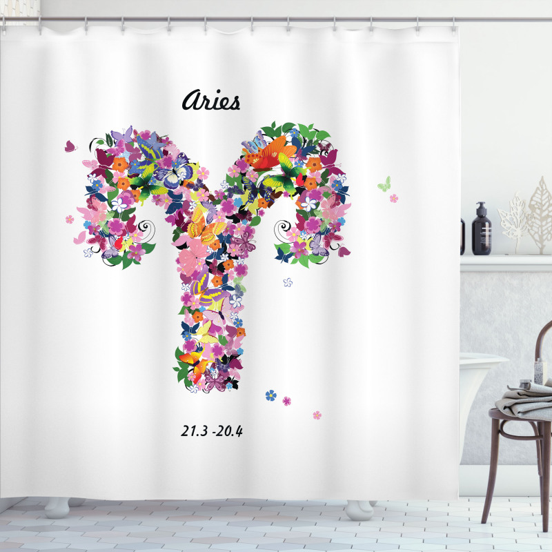 Lively Butterfly Flora Shower Curtain
