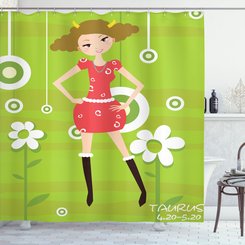 Fashion Teen Girl Shower Curtain