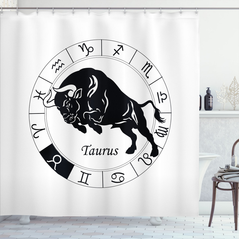 Mythical Ox Signs Shower Curtain