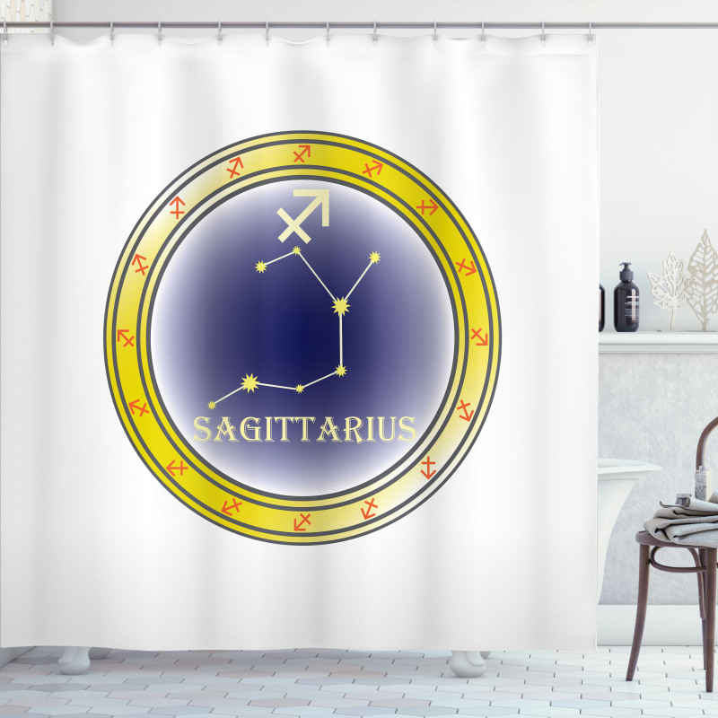 Horoscope Stars Shower Curtain