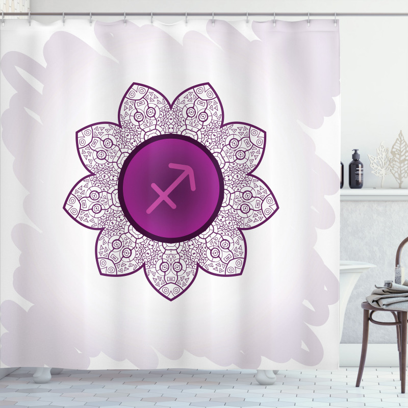 Horoscope Floral Shower Curtain