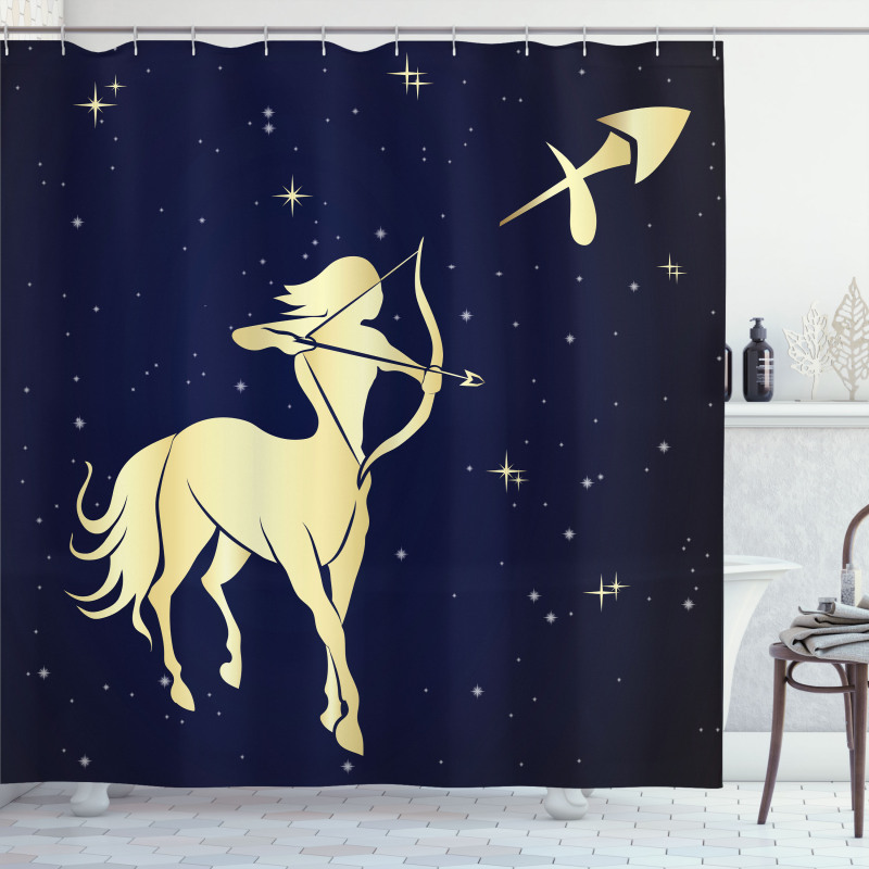 Centaur Motif Shower Curtain