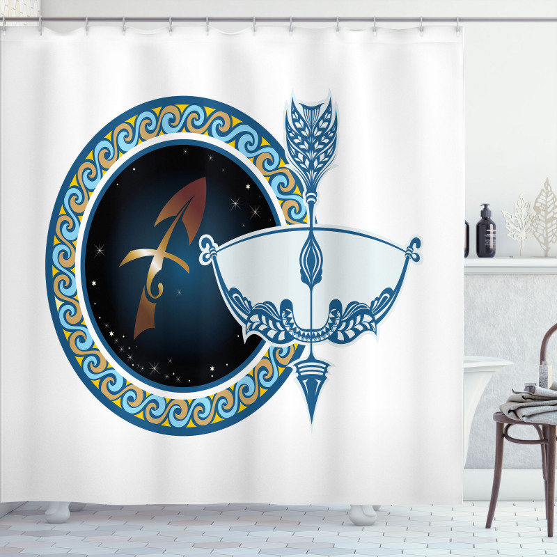 Bow Arrow Shower Curtain