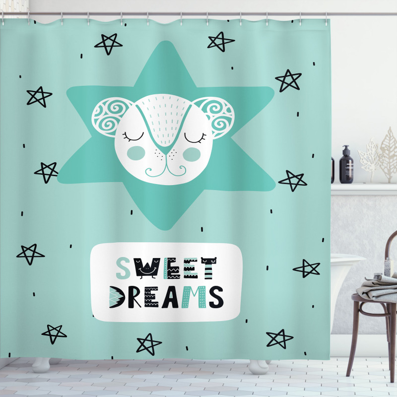 Mouse Stars Nordic Shower Curtain