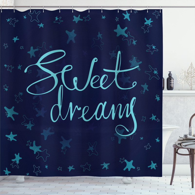 Starry Modern Shower Curtain