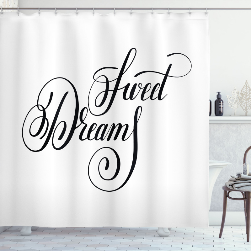 Modern Handwriting Shower Curtain