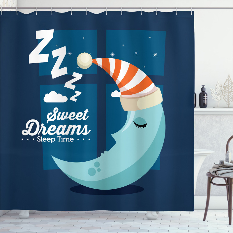 Bedtime Sleep Moon Shower Curtain