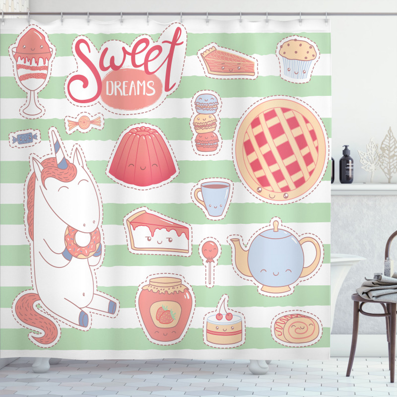 Unicorn Deserts Shower Curtain