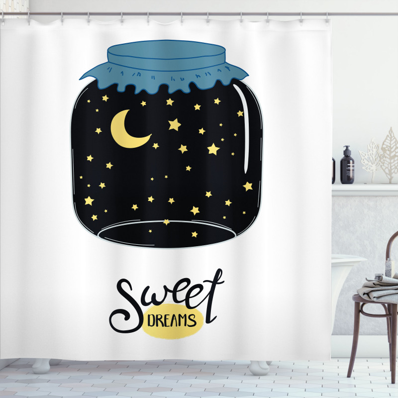 Night Sky in a Jar Shower Curtain