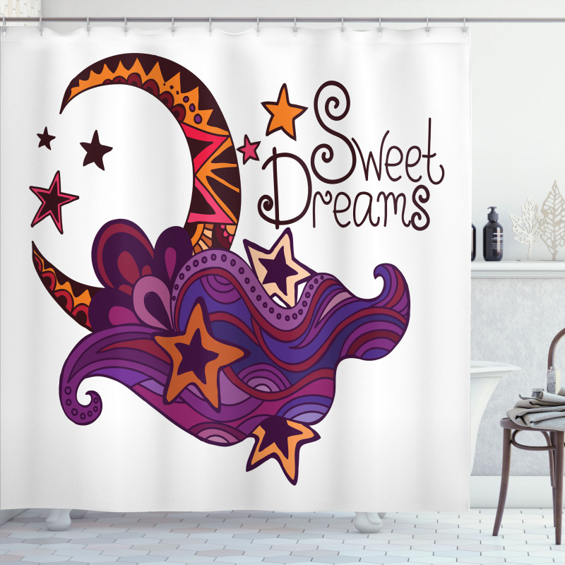 Moon Stars Shower Curtain