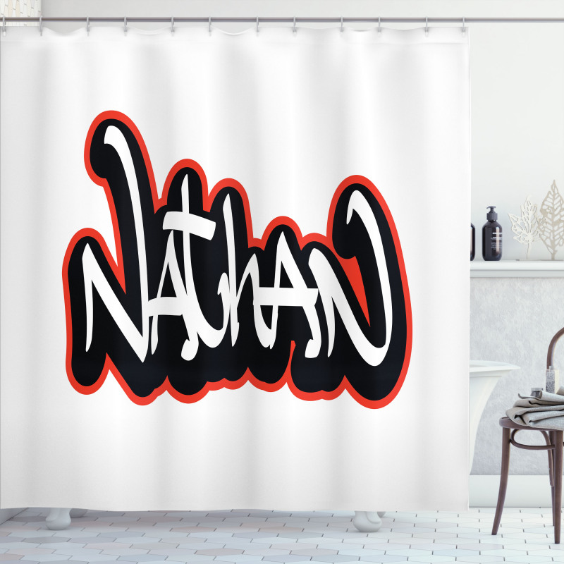 Boys Name Graffito Art Shower Curtain