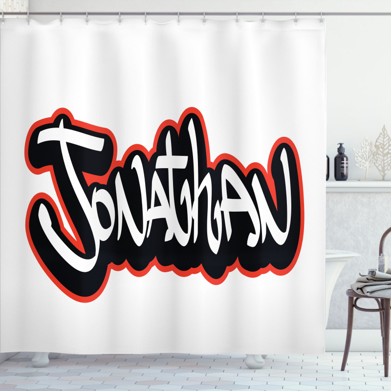 Teenage Boys Name Shower Curtain