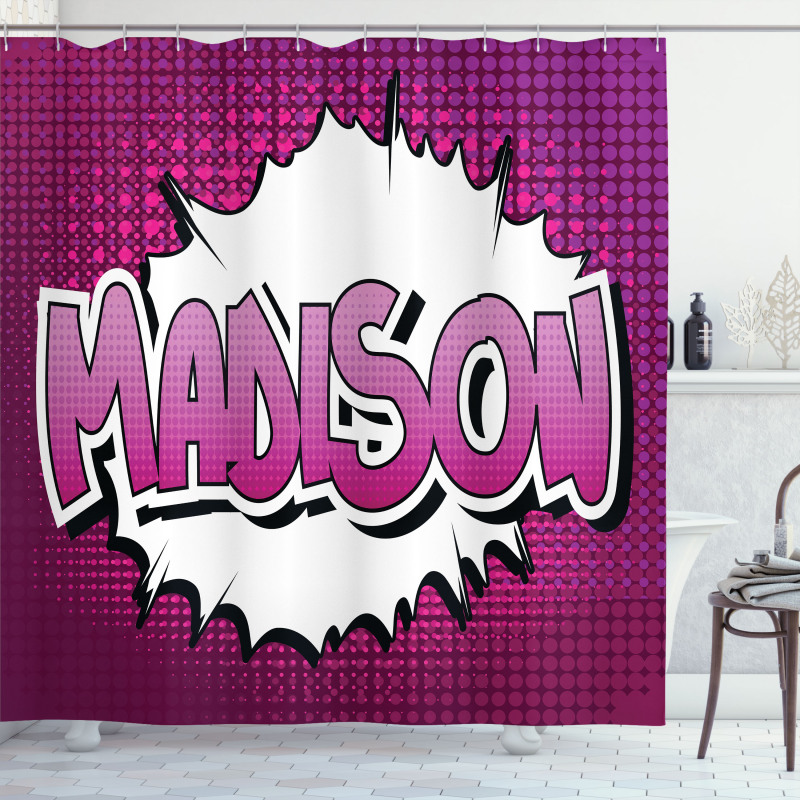 Girls Birthday Cartoon Shower Curtain