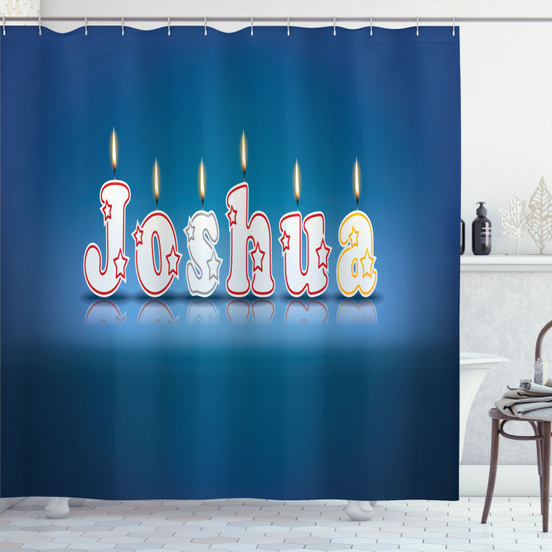 Candles Font Birthday Shower Curtain