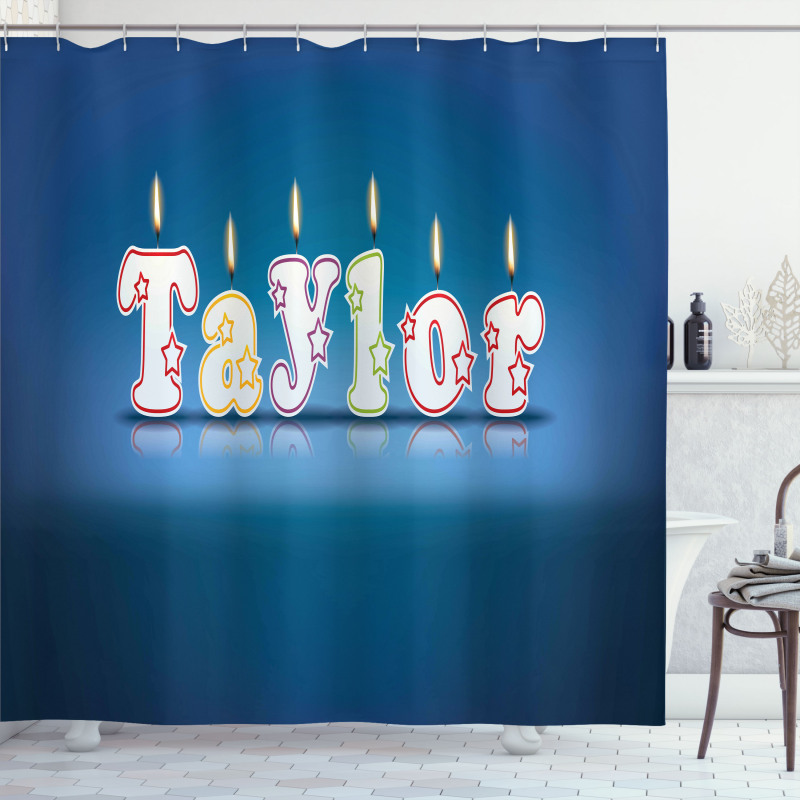 Celebration Candle Font Shower Curtain