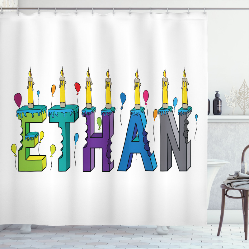 Candles Balloon Shower Curtain