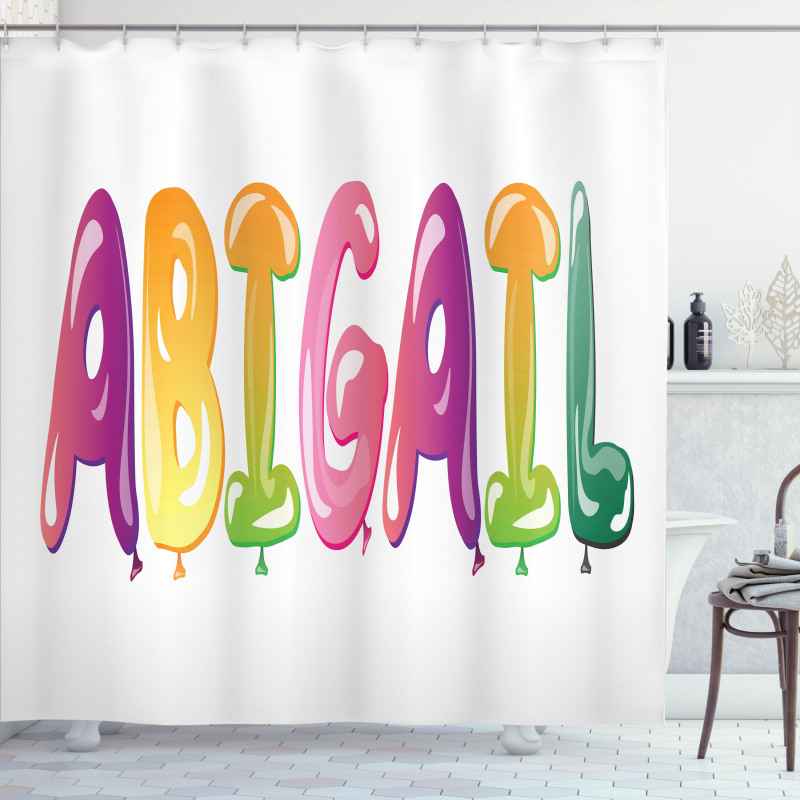 Father's Joy Girl Name Shower Curtain