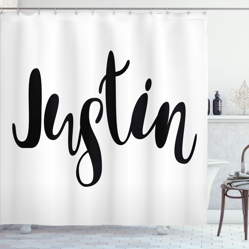 Modern Popular Male Name Shower Curtain