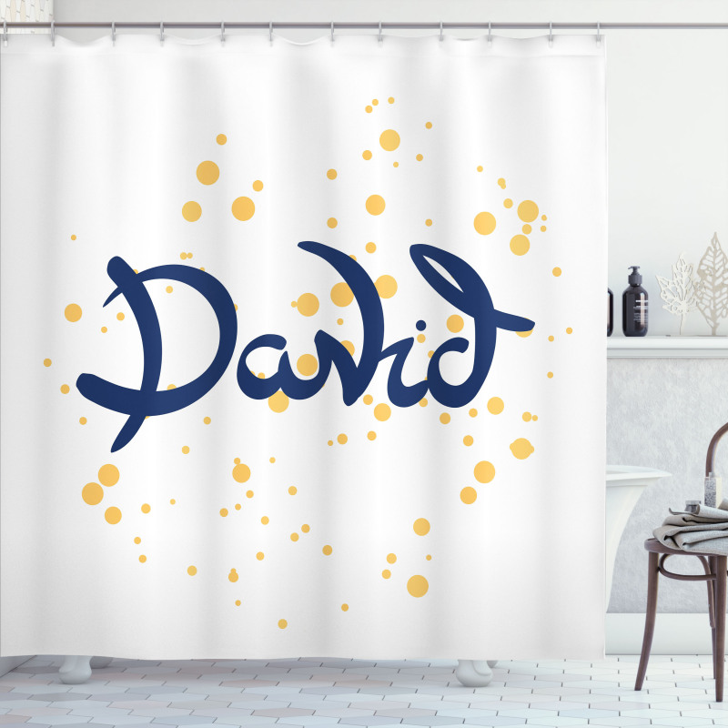 Lettering Style Name Shower Curtain