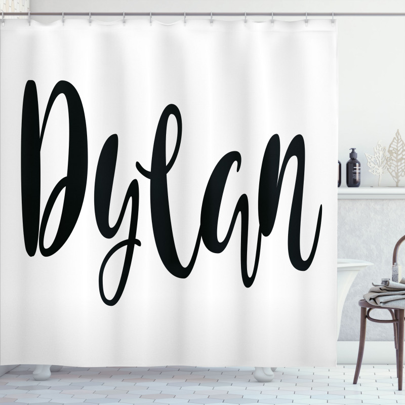 Font Design Shower Curtain