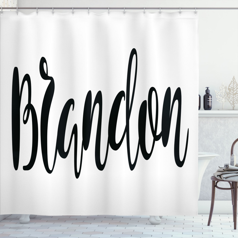 Widespread Name Pattern Shower Curtain
