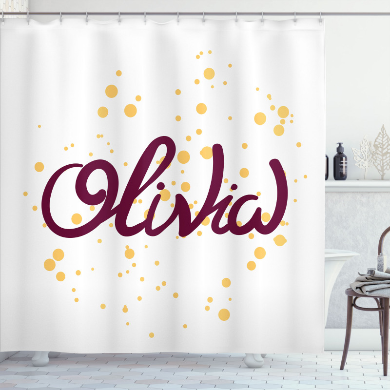 Traditional Girl Name Shower Curtain